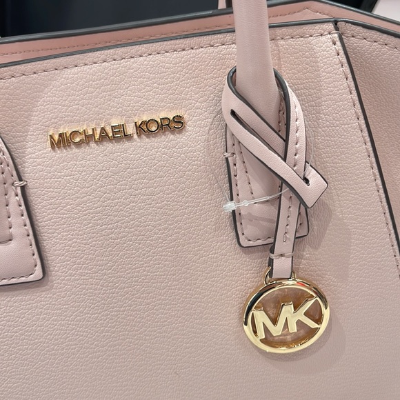 Michael Kors Avril Small Signature PVC Top Zip Satchel Crossbody Bag - Picture 3 of 16